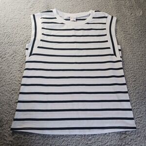 WIHOLL Striped Tank Top Sleeveless Casual Basic Nautical Beach Summer Womens‎ S